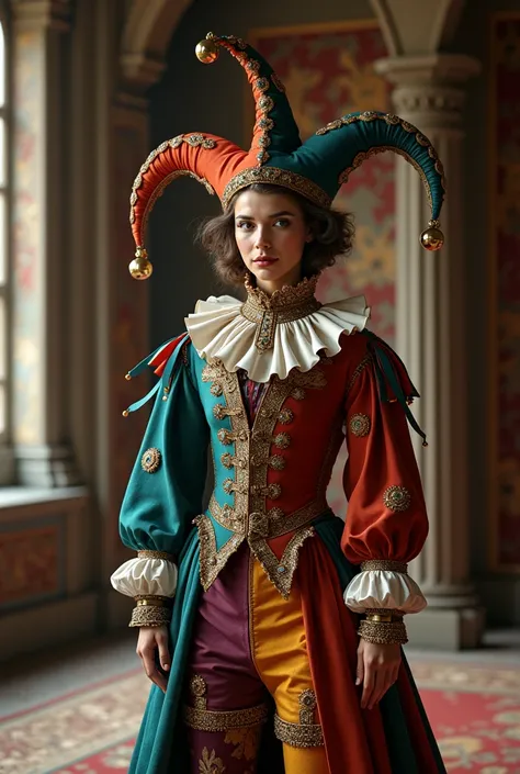 The dress must be like a medieval court jester 