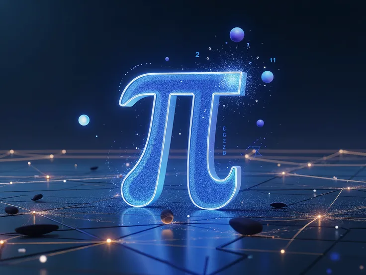 Pi,Fluttering numbers, simple technology background,network, images futuristic , network背景