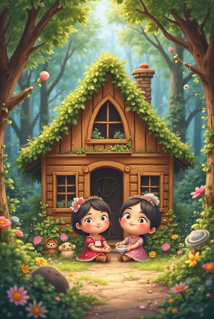 Sofia and Fausto live in their little wooden house, in the middle of the forest. kawaii style