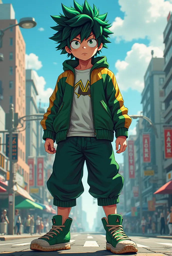 Deku from mha with stinky feet