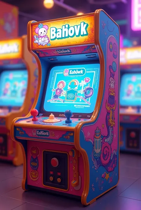 Bright cute arcade machine 