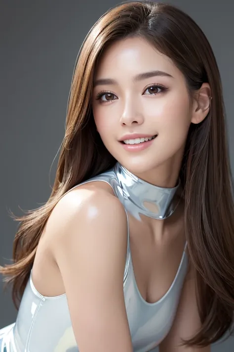 ((Best Quality, Realistic, 8k, High resolution)), Face close-up、One girl, (Skin Dentition), (Professional Lighting), ( (short hair:1), ((looking at viewer:1.5)), Perfect Proportions, (bokeh), Calves are plump and muscular, Bending Geometry, Very detailed s...