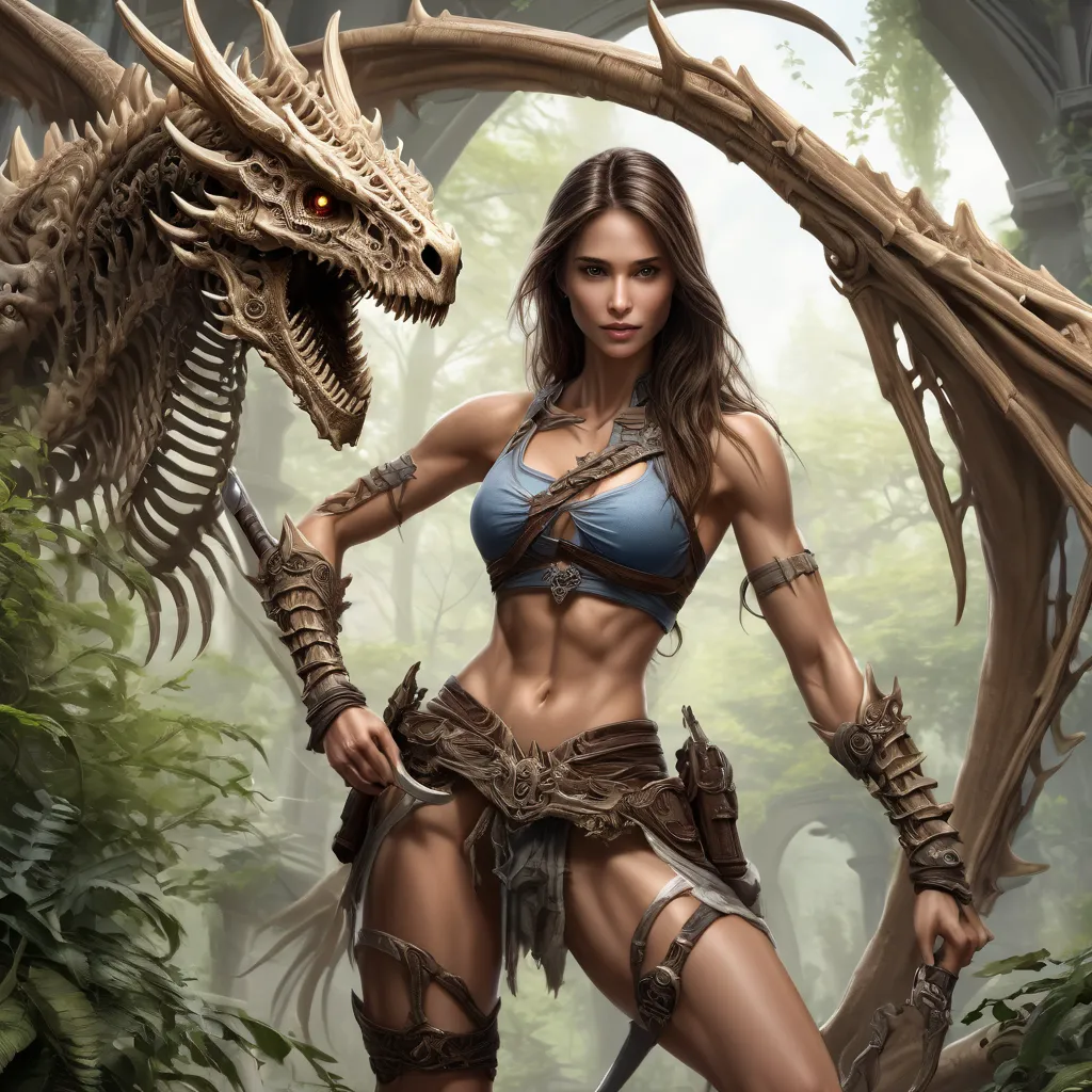  Bone Dragon 
(masterpiece),  best quality, High Resolution, 4K, 8k,  Detailed Illustration , intricate details, Cinematic Writing, great quality, 1 girl, Woman Going to Fitness,  detailed weapons {x} with attention to detail {x} amazing shading, Soft Writ...