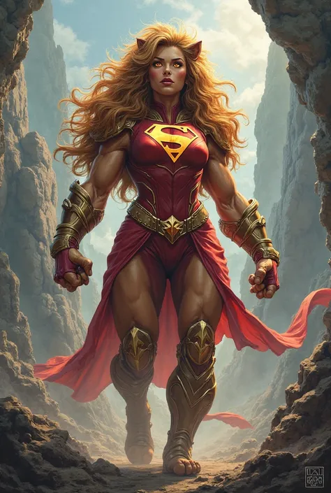 Plz give me combination of super girl and lion 