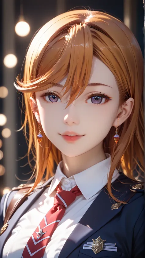 Small breasts、Shibuya Kanon、 school uniform、orange hair、4K Details 、Photographic Realism、Professional、Vivid Color、Bokeh、PERFECT DETAIL、attractive expression、DYNAMIC POSES、 complex texture 、dramatic lighting、 realistic background、EXQUISITE ARTWORK、sophistic...