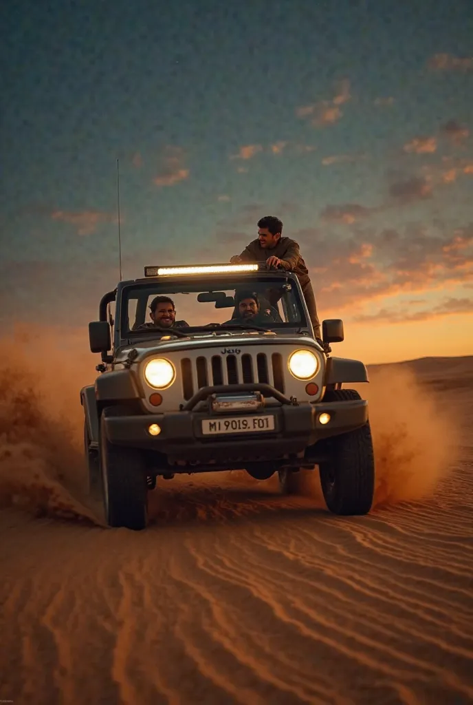 Racing the Wind
With the cool night air setting in, Imran Khan and Murad Saeed hop into an open-top Jeep, ready to experience the desert’s raw power. Imran, gripping the steering wheel with his characteristic confidence, revs the engine. Murad, standing in...