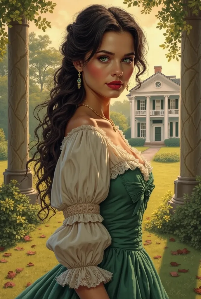 Art, Gone with the wind,  Scarlett O'Hara, illustration