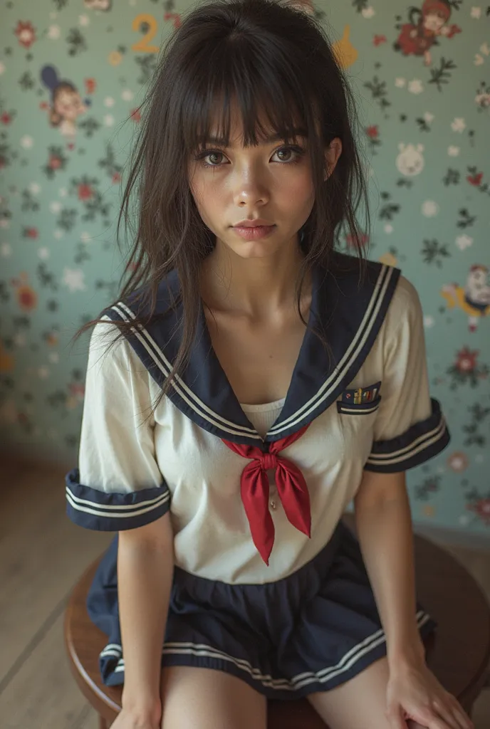 Create a realistic schoolgirl 
Very sexy 
