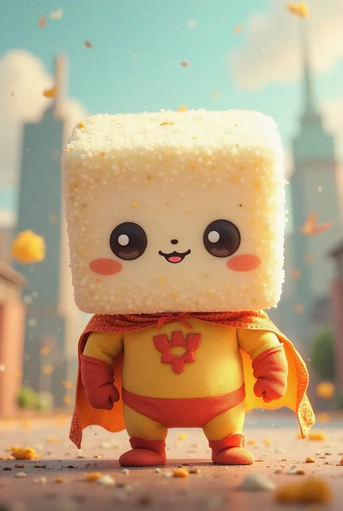 Tofu superhero cute