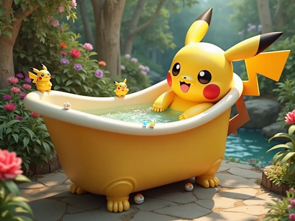 a bath tup for pokemon fan