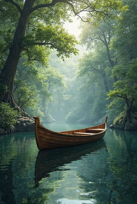 Boat in forest 