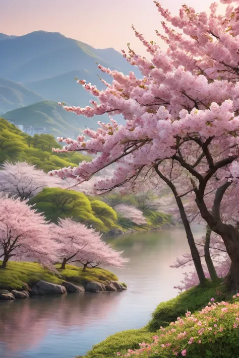 cherry blossoms、real、 photos、live-action、realistic,hyper detailed,high quality,