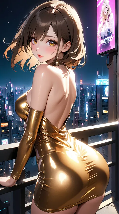  straight hair 、brown hair,((highly detailed golden sexy dress)), Good physique , (beautiful girl: 1.3),1 girl,highest quality,8k,Highly Detailed CG Unit Wallpaper,masterpiece:1.2,highest quality, Ultra High Resolution ,RAW photo,realistic textured skin,Ci...