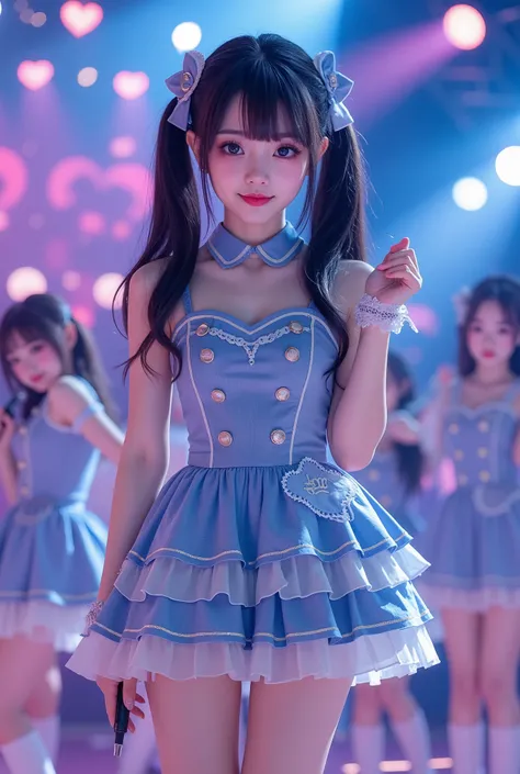 (extremely detailed, score_9, score_8_up, score_7_up, very detailed, detailed, sharp focus, 8K UHD), Realistic full-body photo of a petite and very young Japanese woman, ((full outfit visible, slender legs visible))), big smile, detailed facial expression,...