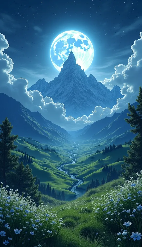 fantasy landscape、fantasy、 moon、moon、beautiful