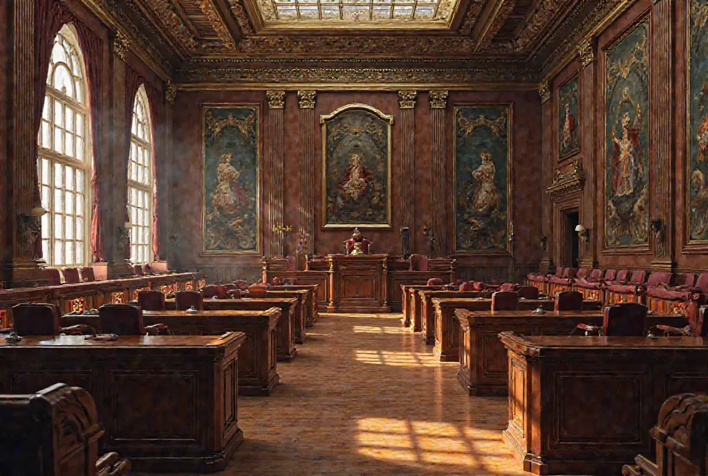 law court room background without any people