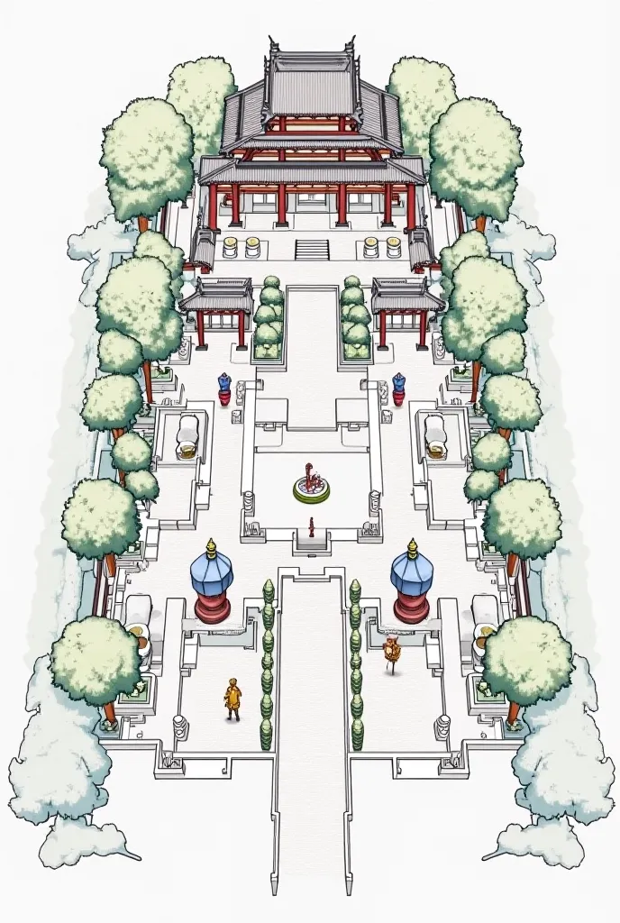 The layout of the Leng Bui Eiya Shrine was constructed in the following design. There is an Independence Alley at the front with an entrance arch at the front. Walk into a wide courtyard. The building itself is located somewhat behind, like two buildings o...