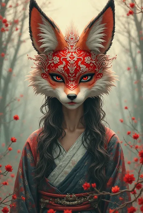 Those same images only with the Kitsune mask