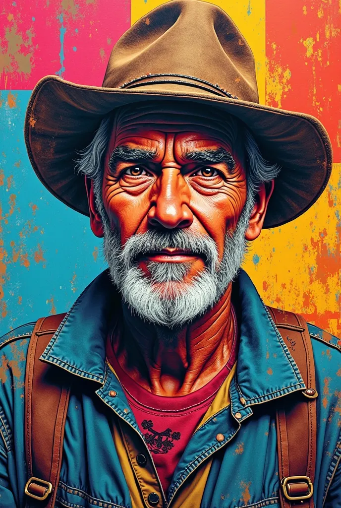 Convert Kurmanzhan Harvester's portrait into a pop art style