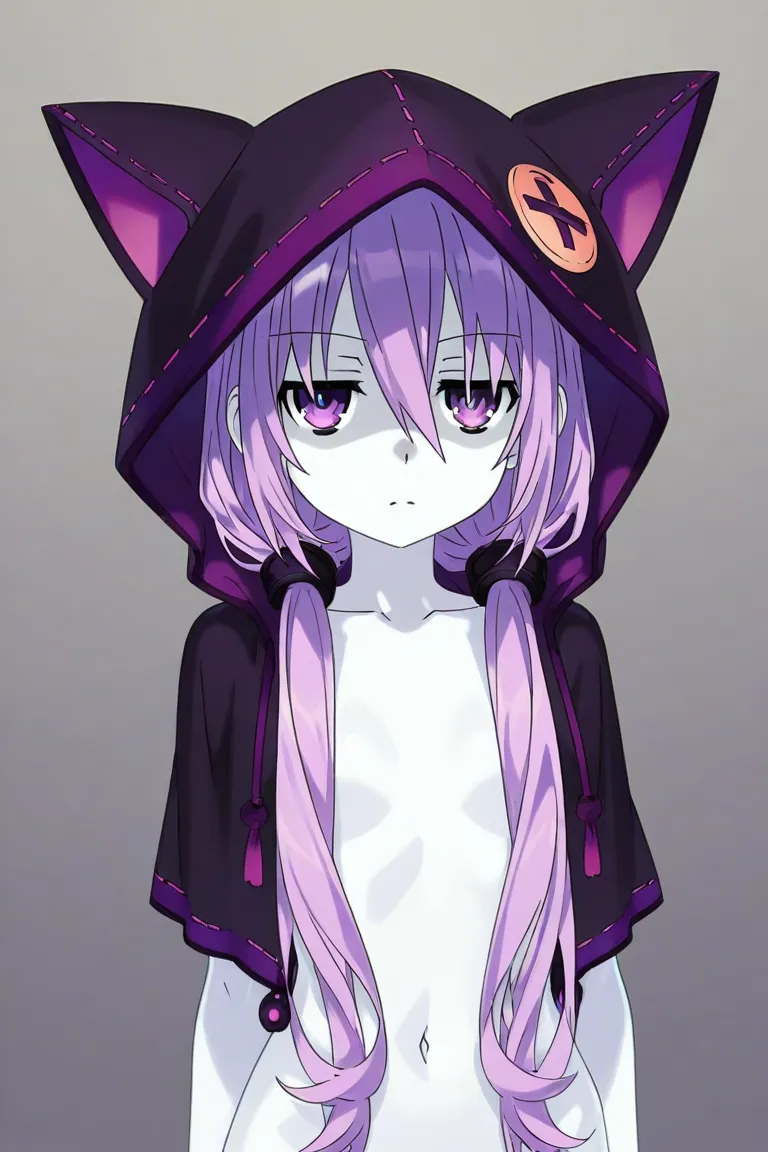 Jitome Lori Witch White Skin Small Evil Fallen Date A Live Seven Sins SEX Darkness Fallen Heterochromatic Skin Completely Naked Gothic Lolita Hoodie Eyes Purple Purple Eyes 145 cm Cowgirl