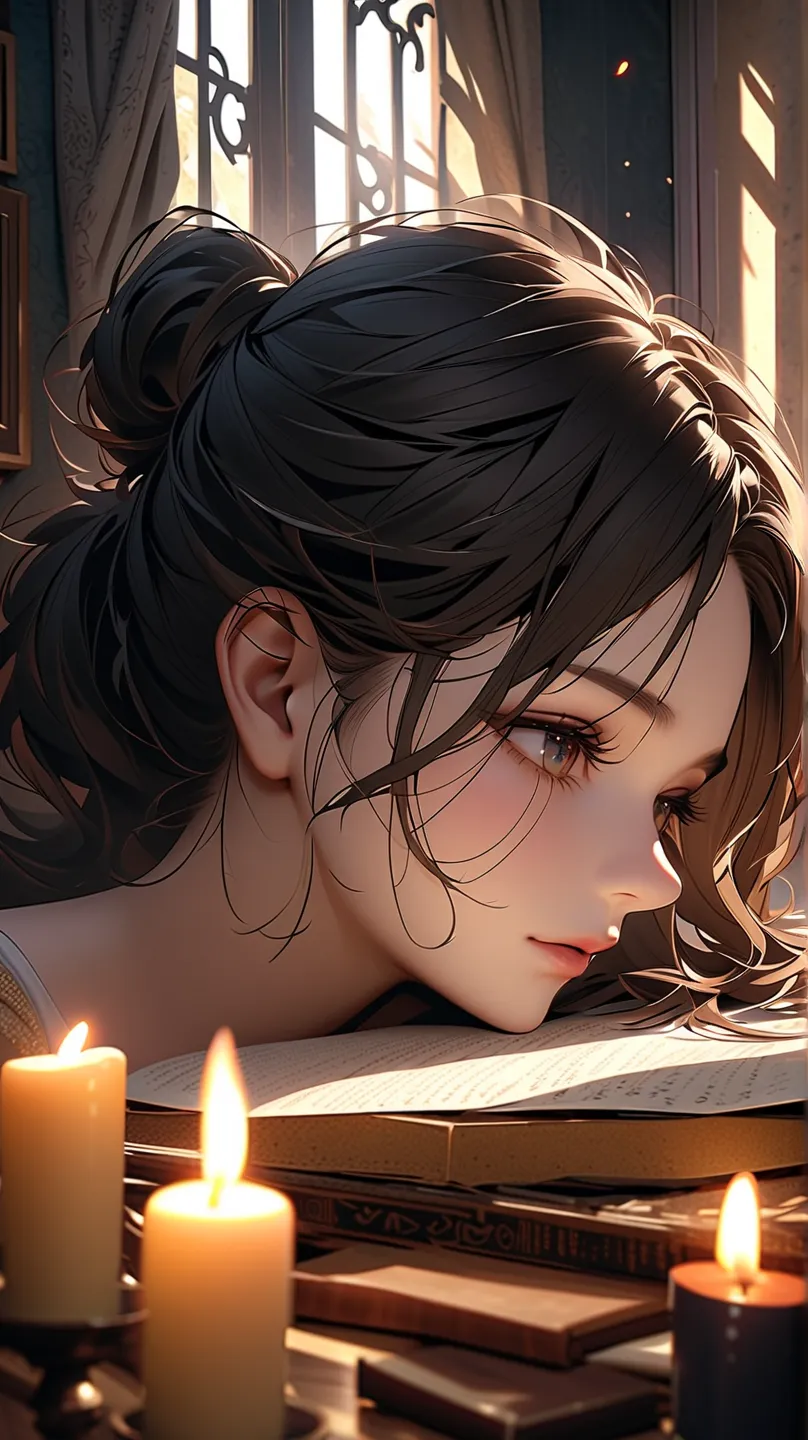 ((Masterpiece, best quality, highest quality, high resolution, photorealistic, raw photo, extremely detailed CG integrated 8k wallpaper)) Close-up of a woman's face

Beautiful illustration, loneliness: Focus on the darkness, silence, and expression of the ...