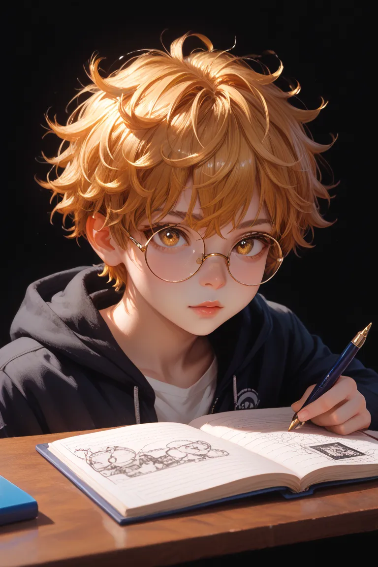 cool young man high definition, Masterpiece, precise, is anatomically correct., max resolution,  short hair ,  Golden-haired, Thick-headed, Messy hairstyle, Japanese hair ,  icon,  golden eyes,  Fun  /  more than ,  playful , full character design, Apertur...