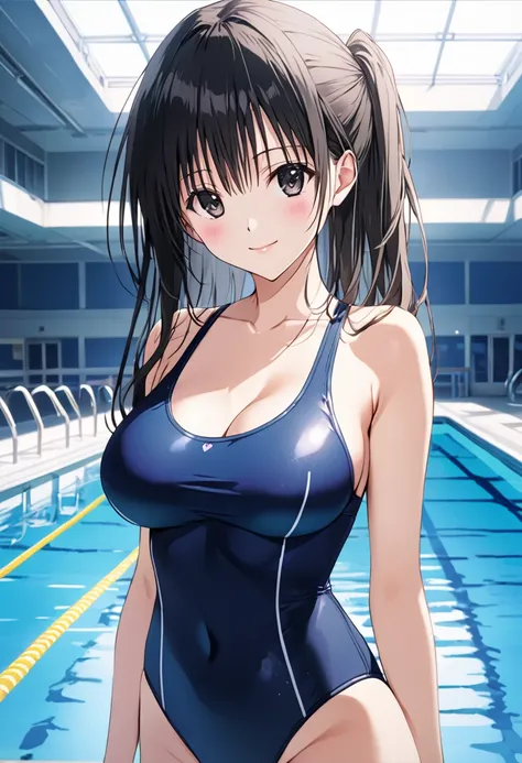 masterpiece, BestQuality, High resolution,16k,official art,super detailed skin,detailed,animated painting,(yui kotegawa:1.3),(To Love Ru:1.3),1990s \(style\),(F-cup beautiful breasts:1.3), (tall:1.2),height: 160cm,Fashion model body type,pointed eyes,black...