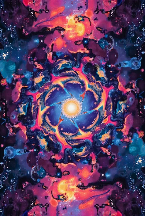 Generate a LSD psychedelic pattern for a psytrance song names LSD