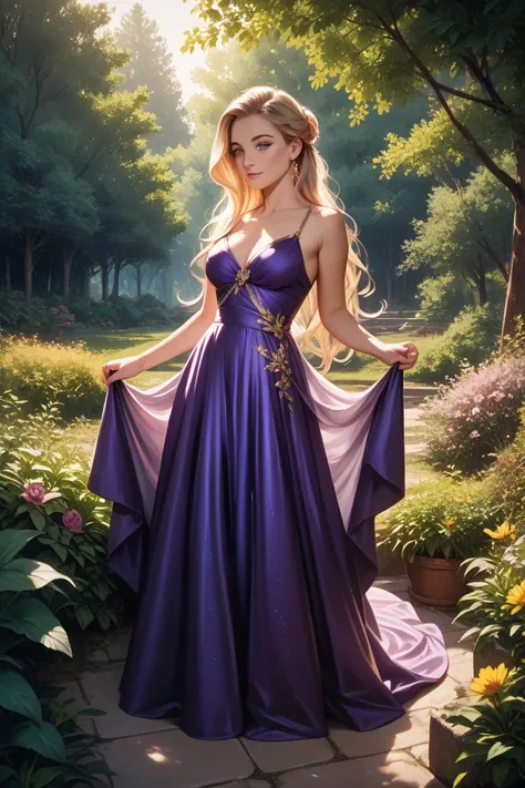 To a person！It's a purple dress