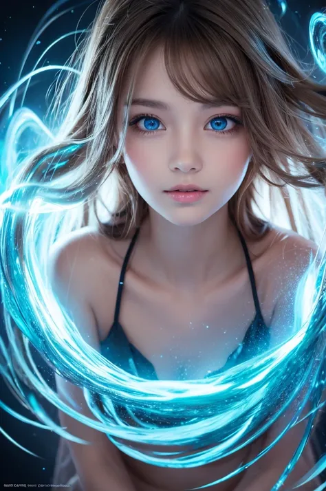 Fantastic swirling eyes of light