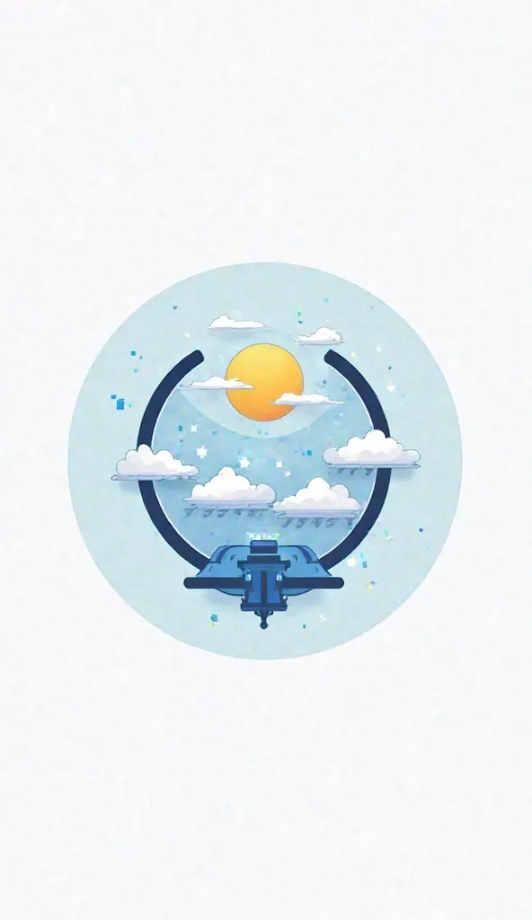 Create a weather app logo. Request it in a circle. Use the name Weather forecast

