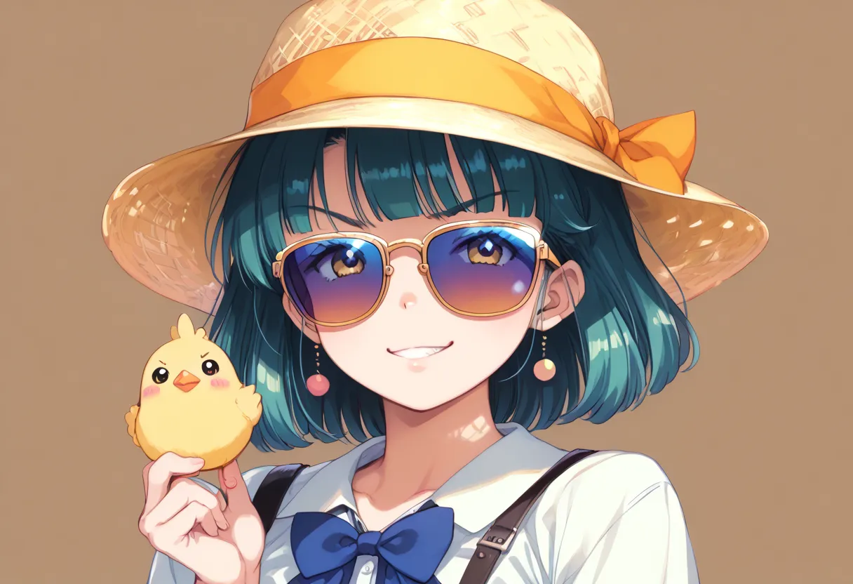 yellow chicken  in  and a yellow hat on a brown background, とてもクールinスタイリッシュに見える, sunglasses付きes, lemon  in , おかしいsunglasses, in sunglasses, wearing クールなsunglasses, sunglasses, Cheeky,  in , Glare, クールなsunglasses, Cheeky smirk, sunglasses着用, 大きなsunglasses, ...