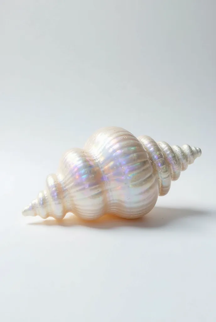 pearlescent shell on a white background