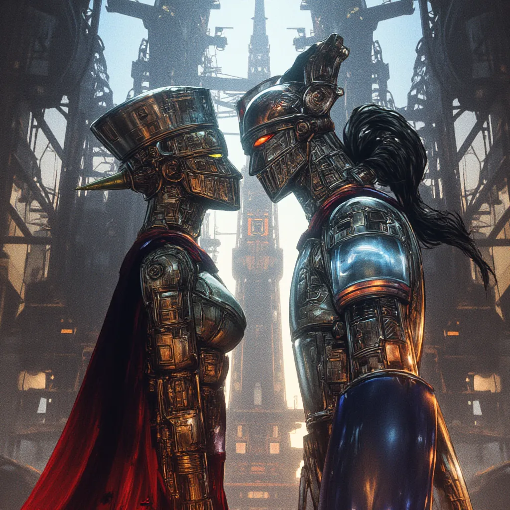 Remodeled Mazinger Z Has Sex With Giant Goddess Metallic Steel Aphrodite,  stands 100 meters high ahead .  constructed with modern materials such as steel ,   Carbon Fiber  ,   Other industrial elements are also visible  ,  Just like the real thing  ,   I'...