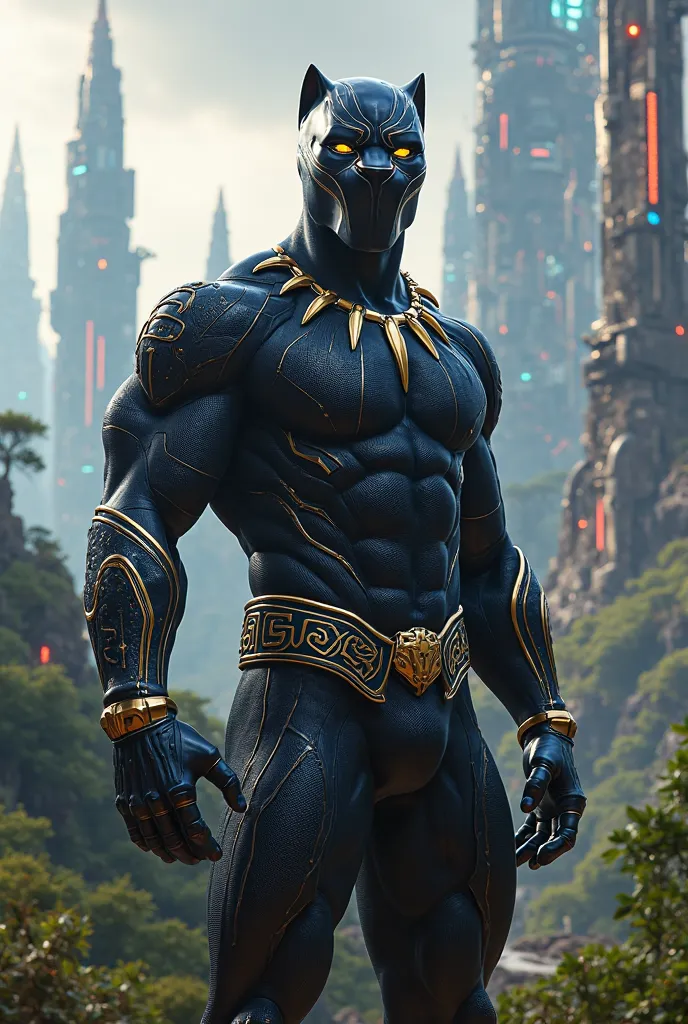 Black panther as king 