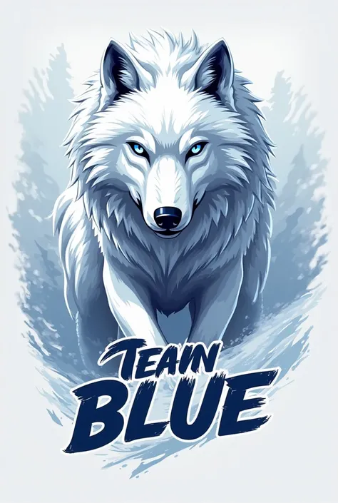 Snow Wolf Logo that says "Team Blue"