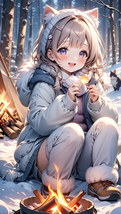 (걸작, ultra detailed, top quality,  Clear Focus , dramatic scene, Cinematic), shadow, (super resolution, 8k), perfect anatomy, perfect face, (detailed face, detailed eyes, Chibi), cute Japanese Chibi girl, famous Japanese Chibi idol,  She looks very happy ,...