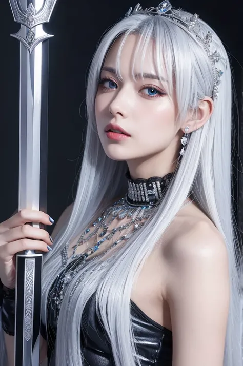 Queen　sword　 Silver Hair　Like ice