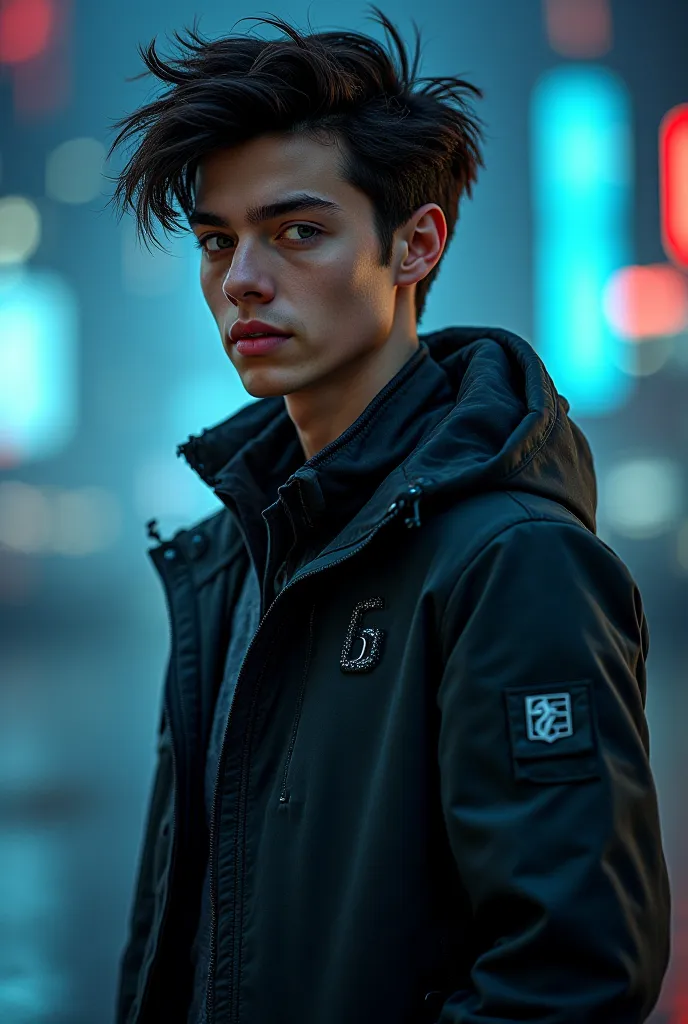 Appearance:
A lean, sharp-eyed hacker with a permanent smirk and a brain that runs faster than reality itself. His hair is always a mess, his jacket is lined with hidden gadgets, and his hands are calloused from rewriting the code of existence. His left ey...