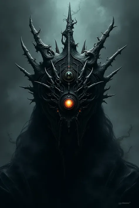 Monster crown with one eye in the dark