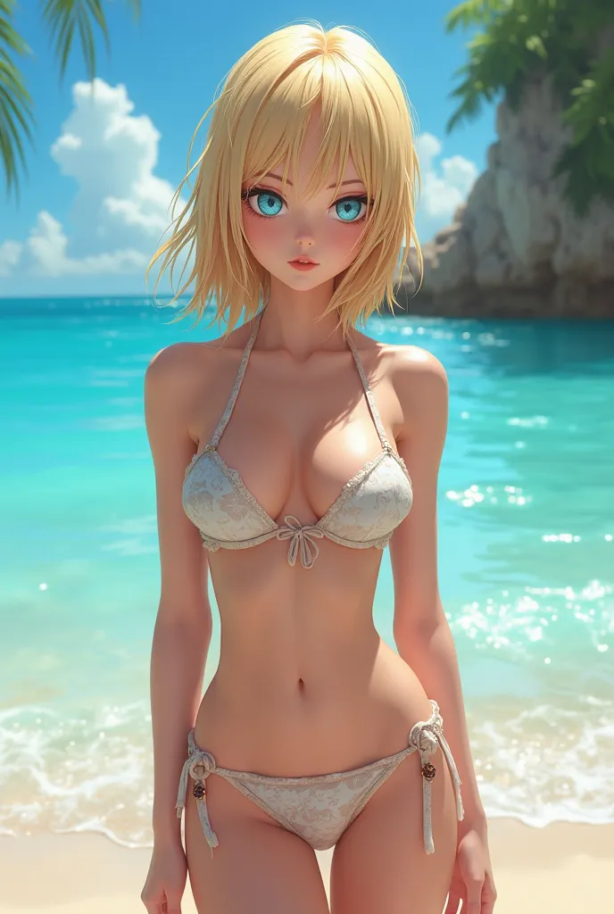 Android 18 in transparent bikini 