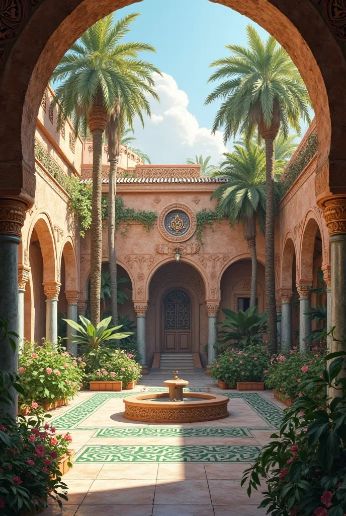 Traditional middle eastern courtyard