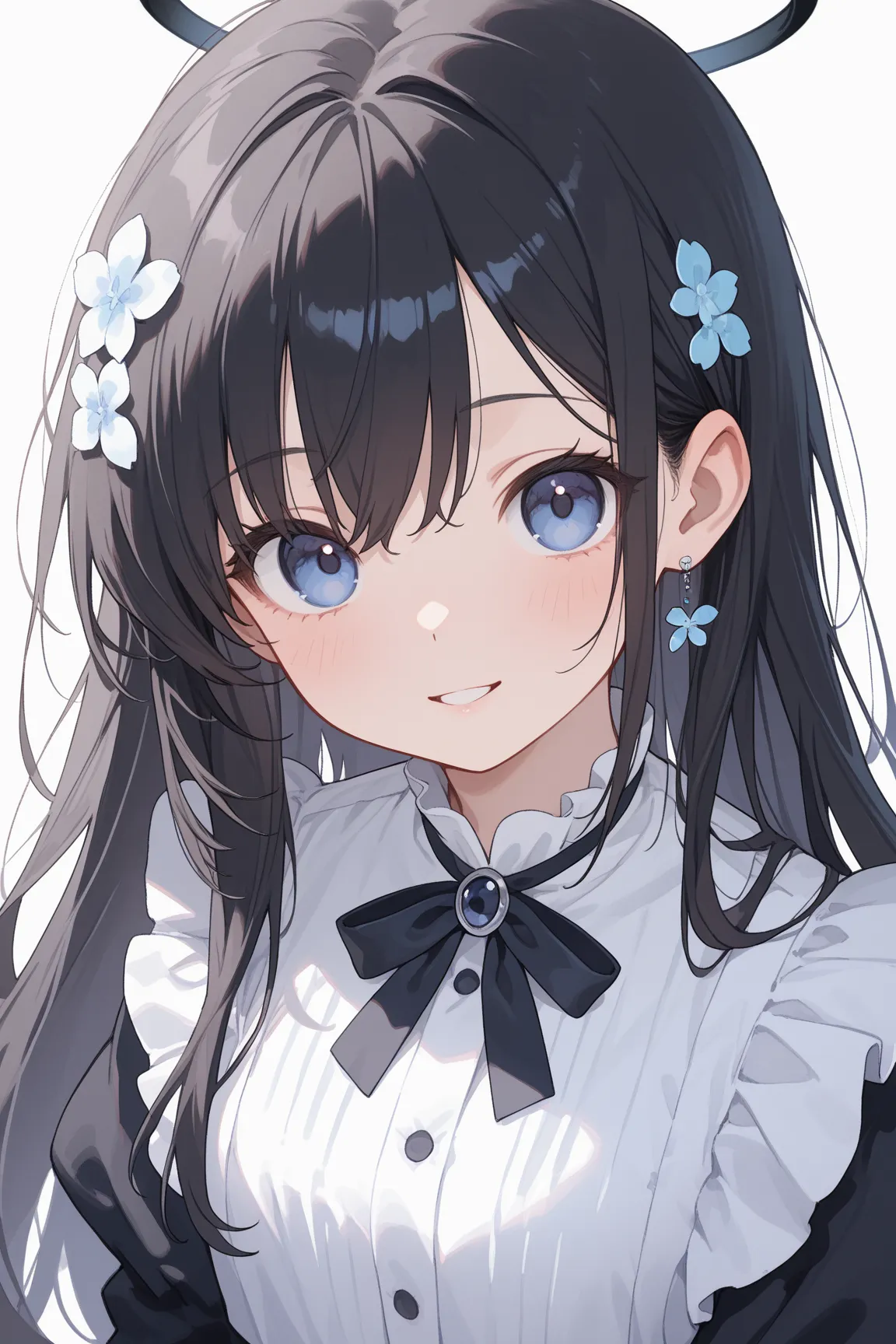 Koharu \(blue archive\), {{{best quality}}}, {{ultra-detailed}}, {illustration}, {{an extremely delicate and beautiful}},Simple background,uniform,v,