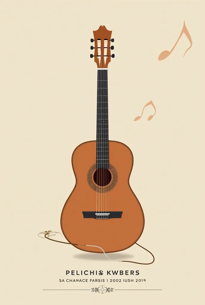 Minimal poster for classic guitar Recital