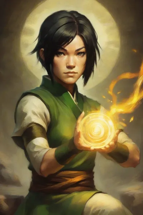 Toph beifong, The Last earthbender , best quality, 4k, high rendering curved, showing anus and pussy