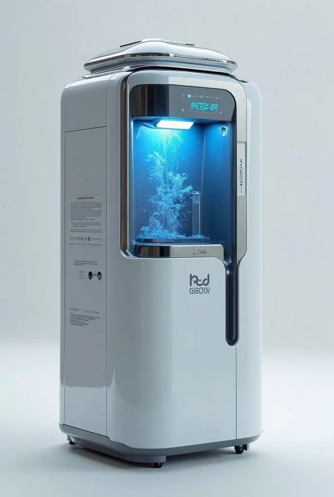 The smart water dispenser has a touch screen, has a solar panel, has a self-filling system, automatic water filtration and is mobile, there is a glass washer provided.