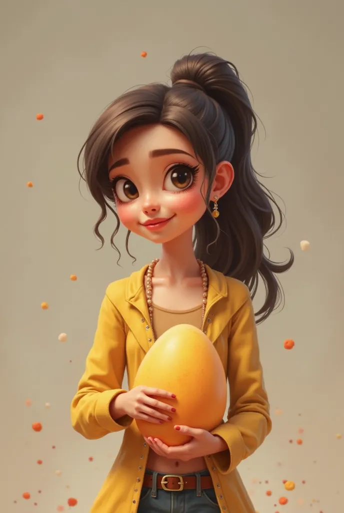 Female avatar character but it's an egg