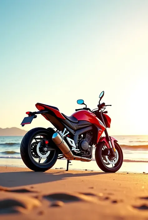 Yamaha YT115 in a landscape on the beach 
