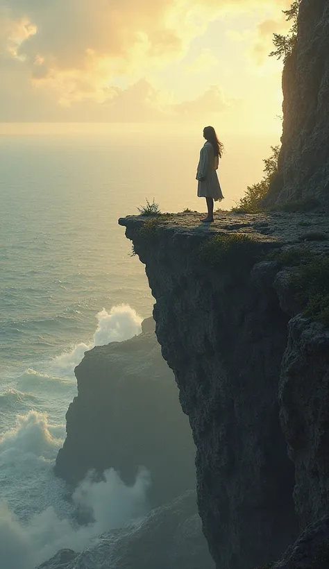 a person standing at the end of a cliff with big dreams