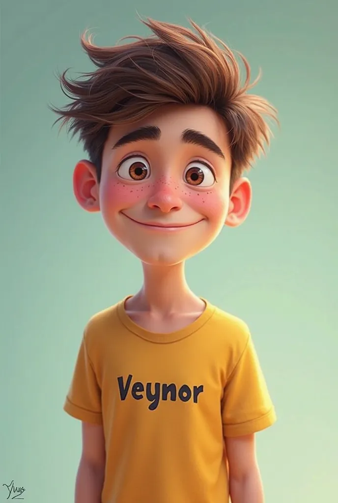 I'm going to open a youtube channel. I need a character. That character will represent me. You can be inspired by animations. I want a character that says Veynor on his t-shirt and make a photo of him individually with each emotion. You can be inspired by ...